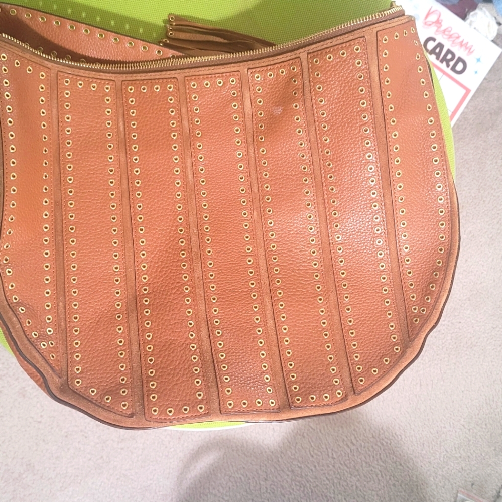 Stylish Brown Leather Michael Kors Bag